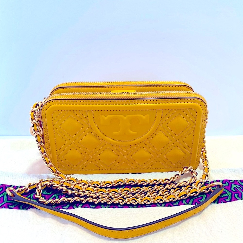 Authentic Tory Burch Fleming Double - Zip Mini bag - Picture 11 of 14